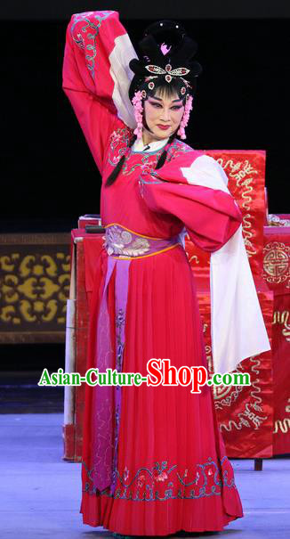 Chinese Sichuan Opera Young Lady Garment Costumes and Hair Accessories Sheng Si Pai Traditional Peking Opera Xiaodan Dress Actress Huang Yulan Apparels