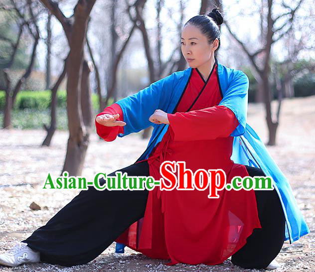 Chinese Traditional Professional Martial Arts Training Costume Top Grade Tai Ji Performance Uniforms Tai Chi Competition Outfits