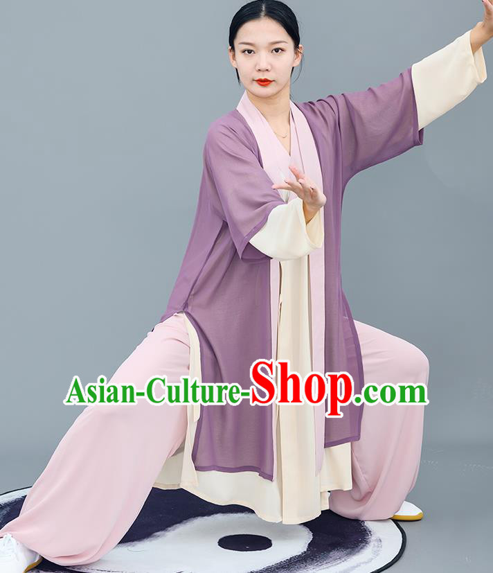 Chinese Traditional Tai Chi Competition Costume Professional Martial Arts Training Outfits Top Grade Tai Ji Performance Uniform for Women