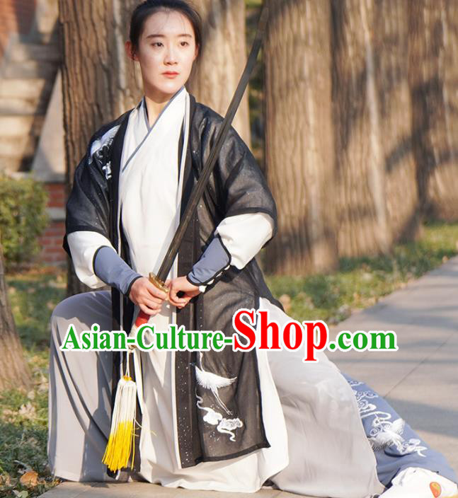 Chinese Traditional Martial Arts Performance Costume Top Grade Tai Ji Training Uniforms Professional Tai Chi Competition Embroidered Outfits