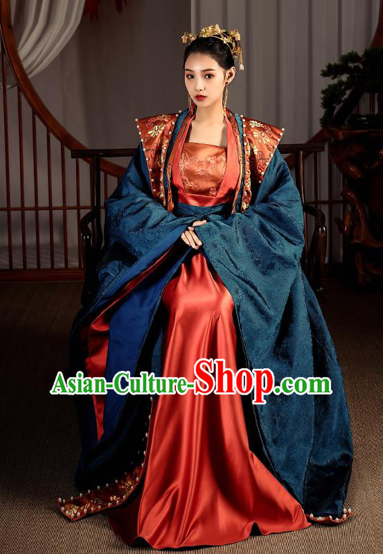 Chinese Traditional Song Dynasty Palace Empress Hanfu Dress Ancient Imperial Consort Garment Historical Costumes Complete Set