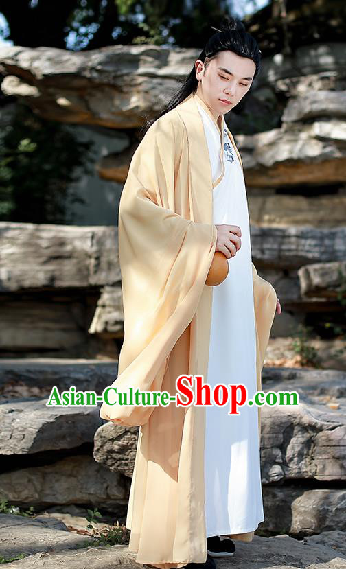 Chinese Traditional Jin Dynasty Scholar Hanfu Clothing Ancient Drama Swordsman Garment Historical Costumes for Men