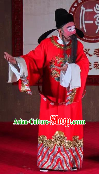 Zhuo Wenjun Chinese Sichuan Opera Official Apparels Costumes and Headpieces Peking Opera Minister Zhuo Wangsun Garment Laosheng Clothing
