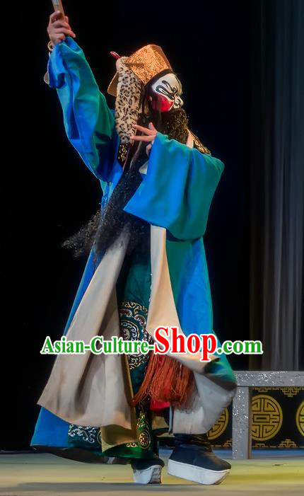 Da Hong Tai Chinese Sichuan Opera Martial Male Apparels Costumes and Headpieces Peking Opera Wusheng Garment Swordsman Xiao Fang Clothing