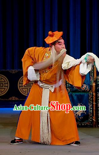 Cao Fu Zou Xue Chinese Sichuan Opera Laosheng Apparels Costumes and Headpieces Peking Opera Elderly Servant Garment Clothing