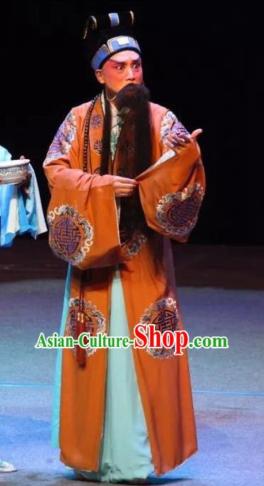 Mother of Mu Lian Chinese Sichuan Opera Laosheng Apparels Costumes and Headpieces Peking Opera Elderly Male Garment Clothing