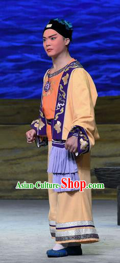 Ma Zu Chinese Peking Opera Xiaosheng Garment Costumes and Headwear Beijing Opera Young Male Bing Qian Apparels Clothing