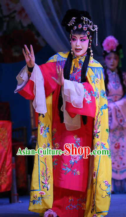 Chinese Sichuan Opera Actress Garment Costumes and Hair Accessories The Lotus Lantern Traditional Peking Opera Hua Tan Dress Goddess Apparels