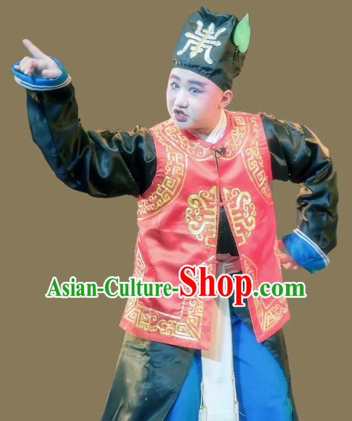 Shuang Tian Guan Chinese Sichuan Opera Figurant Apparels Costumes and Headpieces Peking Opera Martial Male Garment Swordsman Clothing