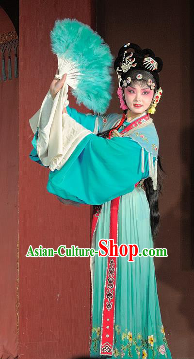 Chinese Sichuan Opera Actress Garment Costumes and Hair Accessories Shuang Bai Yue Traditional Peking Opera Hua Tan Dress Diva Jiang Ruilian Apparels