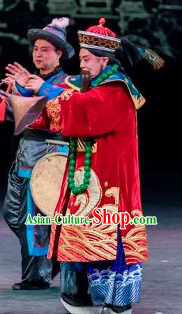 Scholar of Ba Shan Chinese Sichuan Opera Infante Apparels Costumes and Headpieces Peking Opera Royal Highness Garment Elderly Male Clothing