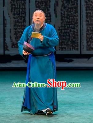 Scholar of Ba Shan Chinese Sichuan Opera Laosheng Apparels Costumes and Headpieces Peking Opera Elderly Male Garment Scholar Sun Dengke Clothing