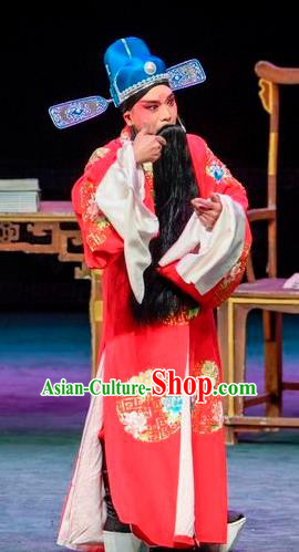 Qin Xianglian Chinese Sichuan Opera Actor Chen Shimei Apparels Costumes and Headpieces Peking Opera Official Garment Minister Clothing