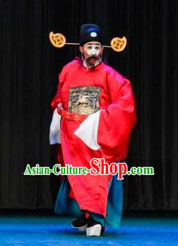 Chinese Sichuan Opera Magistrate Hu Jin Apparels Costumes and Headpieces Peking Opera Official Garment Clothing