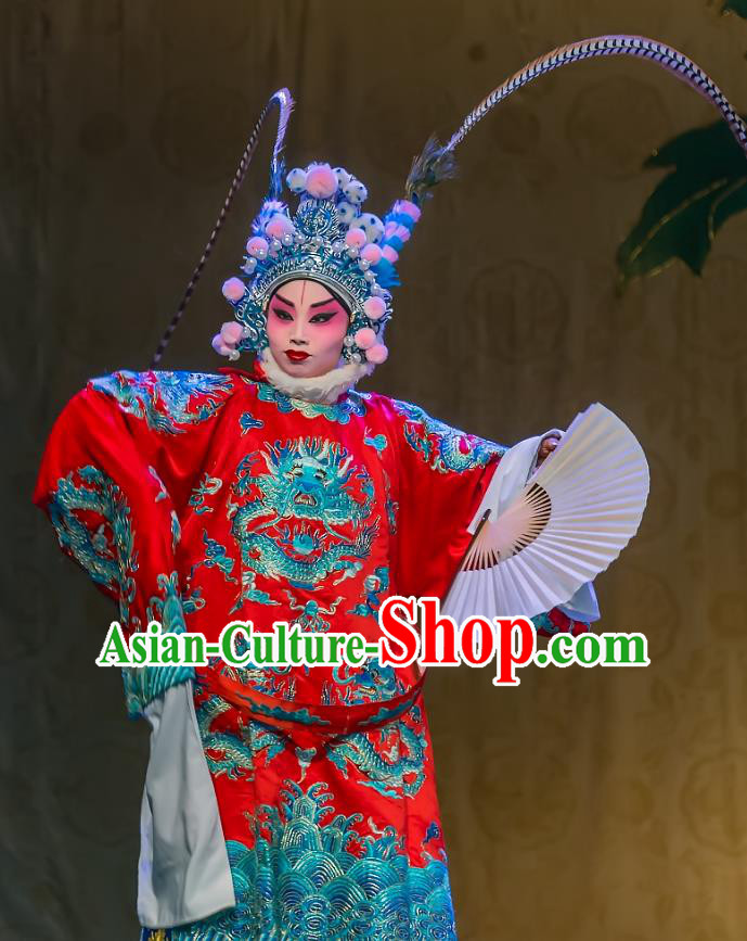 Chinese Sichuan Opera Tao Ma Tan Garment Costumes and Hair Accessories Traditional Peking Opera Martial Female Dress Yang Bajie Apparels