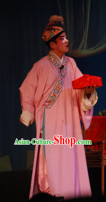 Fang You Chinese Sichuan Opera Young Male Apparels Costumes and Headpieces Peking Opera Xiaosheng Garment Clothing