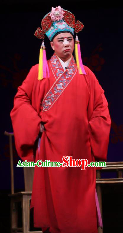He Zhu Pei Chinese Sichuan Opera Bully Apparels Costumes and Headpieces Peking Opera Rich Male Garment Landlord Huang Longgun Clothing