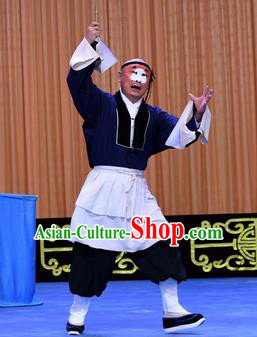 Gold Turtle Fishing Chinese Peking Opera Chou Role Zhang Yi Garment Costumes and Headwear Beijing Opera Clown Male Apparels Clothing