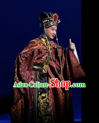 Xin Zhui Chinese Peking Opera Young Male Garment Costumes and Headwear Beijing Opera Xiaosheng Yue Apparels Clothing