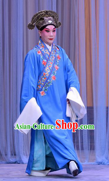 Sister Thirteen Chinese Peking Opera Xiaosheng Garment Costumes and Headwear Beijing Opera Young Male Apparels Scholar An Ji Clothing