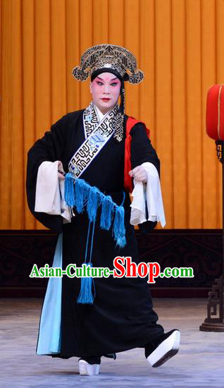 Sister Thirteen Chinese Peking Opera Scholar An Ji Garment Costumes and Headwear Beijing Opera Xiaosheng Apparels Young Male Clothing