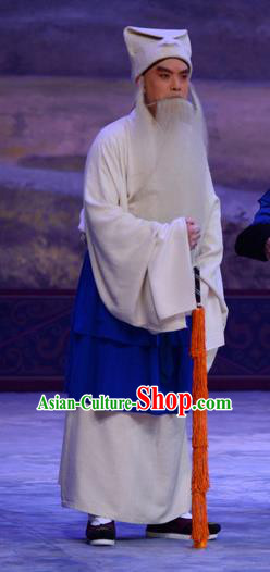 Sister Thirteen Chinese Peking Opera Laosheng Garment Costumes and Headwear Beijing Opera Old Man Apparels Clothing