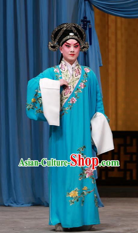 Sister Thirteen Chinese Peking Opera Xiaosheng Garment Costumes and Headwear Beijing Opera Young Man An Ji Apparels Clothing