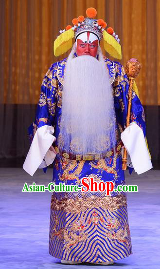 Da Bao Guo Er Jin Gong Chinese Peking Opera Official Xu Yanzhao Garment Costumes and Headwear Beijing Opera Laosheng Apparels Landlord Clothing