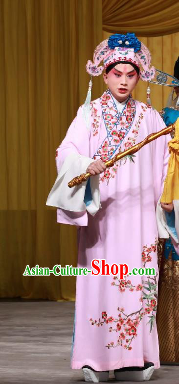 Da Bao Guo Er Jin Gong Chinese Peking Opera Xiaosheng Garment Costumes and Headwear Beijing Opera Apparels Young Male Clothing