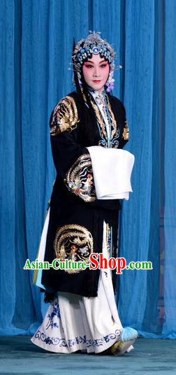 Chinese Beijing Opera Actress Apparels Costumes and Headdress Da Bao Guo Er Jin Gong Traditional Peking Opera Hua Tan Diva Li Yanfei Dress Garment