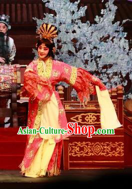 Chinese Beijing Opera Huadan Yang Yuhuan Apparels Costumes and Headpieces Tai Zhen Wai Zhuan Traditional Peking Opera Garment Young Female Dress