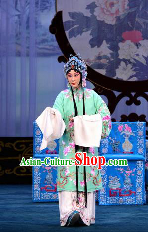Chinese Beijing Opera Princess Hua Tan Han Xiangling Apparels Costumes and Headdress The Unicorn Purse Traditional Peking Opera Diva Dress Actress Garment