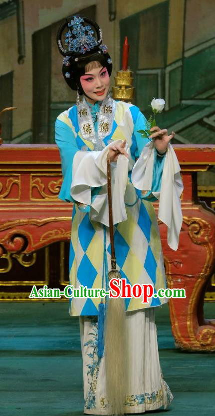 Chinese Beijing Opera Taoist Nun Yang Yuhuan Apparels Costumes and Headpieces Tai Zhen Wai Zhuan Traditional Peking Opera Diva Dress Garment