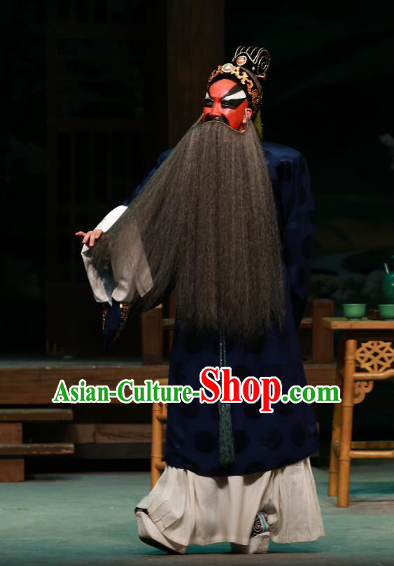 Zhen Guan Flourishing Age Chinese Peking Opera Official Wei Zheng Garment Costumes and Headwear Beijing Opera Chancellor Clothing Elderly Male Apparels