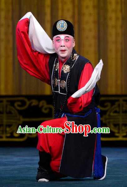 Escaping From the Temple Chinese Peking Opera Chou Garment Costumes and Headwear Beijing Opera Monk Apparels Young Male Clothing