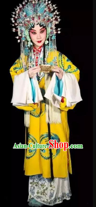 Chinese Beijing Opera Apparels Hua Tan Costumes and Headdress Han Gong Jing Hun Traditional Peking Opera Diva Dress Imperial Consort Guo Garment