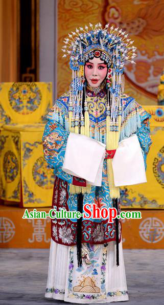 Chinese Beijing Opera Infanta Chai Apparels Actress Costumes and Headdress Number One Scholar Matchmaker Traditional Peking Opera Hua Tan Dress Garment