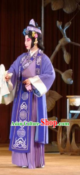 Chinese Beijing Opera Young Mistress Apparels Costumes and Headdress Qing Si Hen Traditional Peking Opera Dress Country Woman Garment