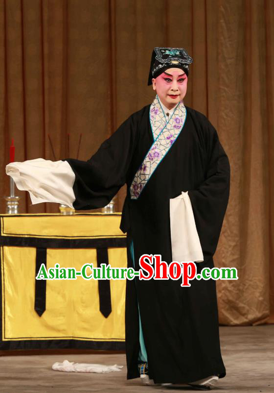 Mei Yu Pei Chinese Peking Opera Young Male Garment Costumes and Headwear Beijing Opera Xiaosheng Niche Apparels Scholar Xu Tingmei Clothing