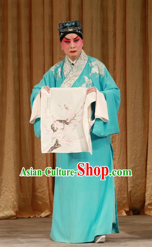 Mei Yu Pei Chinese Peking Opera Scholar Xu Tingmei Garment Costumes and Headwear Beijing Opera Xiaosheng Apparels Young Male Niche Clothing