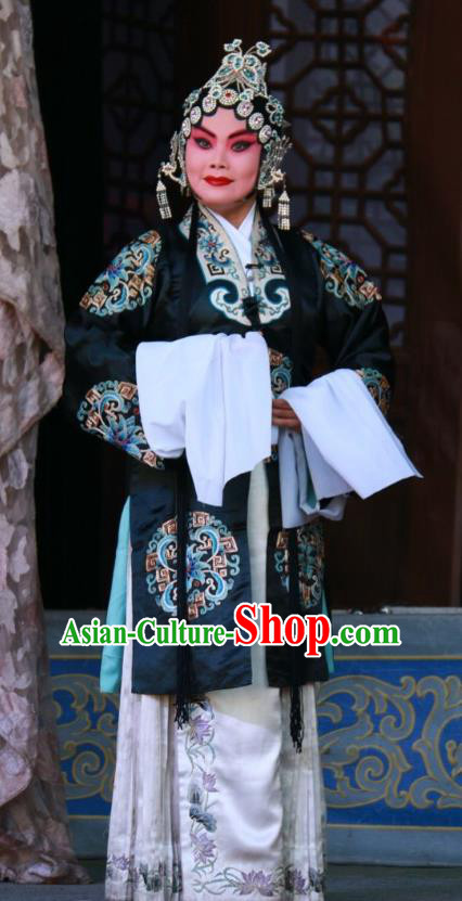 Chinese Shanxi Clapper Opera Young Female Tao Sanchun Garment Costumes and Headdress Zui Chen Qiao Traditional Bangzi Opera Distress Maiden Dress Diva Apparels