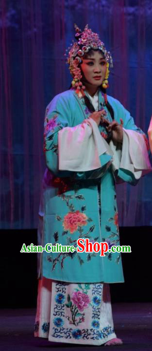 Chinese Jin Opera Diva Fan Lihua Garment Costumes and Headdress Li Hua Return Tang Traditional Shanxi Opera Young Female Dress Hua Tan Apparels