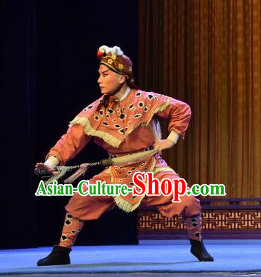 Madam White Snake Chinese Shanxi Opera Martial Male Apparels Costumes and Headpieces Traditional Jin Opera Wusheng Garment Swordsman Clothing