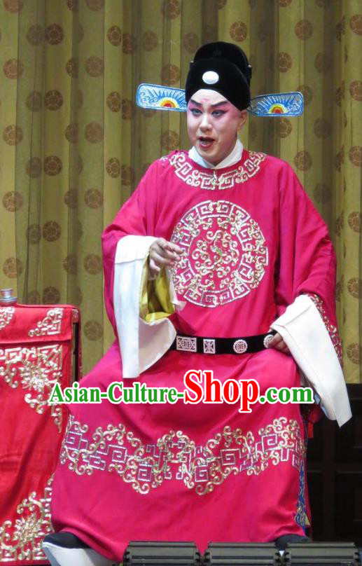 Jin Yunu Chinese Bangzi Opera Xiaosheng Mo Ji Apparels Costumes and Headpieces Traditional Hebei Clapper Opera Young Male Garment Niche Official Clothing