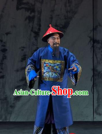 Yu Chenglong Chinese Shanxi Opera Governor Zhang Chaozhen Apparels Costumes and Headpieces Traditional Jin Opera Qing Dynasty Official Garment Clothing