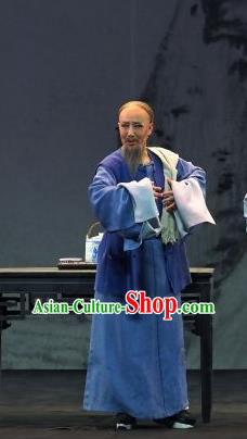 Yu Chenglong Chinese Shanxi Opera Civilian Male Apparels Costumes and Headpieces Traditional Jin Opera Qing Dynasty Garment Elderly Man Clothing