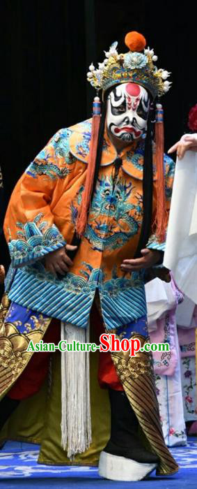 Wo Hu Ling Chinese Shanxi Opera Steward Tang Dan Apparels Costumes and Headpieces Traditional Jin Opera Martial Male Garment Takefu Clothing