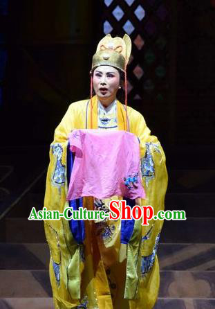 Chinese Jin Opera Empress Garment Costumes and Headdress Madam Ruyi Traditional Shanxi Opera Hua Tan Dress Queen Wu Meiniang Apparels