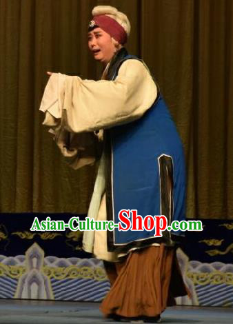 Chinese Jin Opera Laodan Garment Costumes and Headdress Wo Hu Ling Traditional Shanxi Opera Pantaloon Dress Dame Apparels