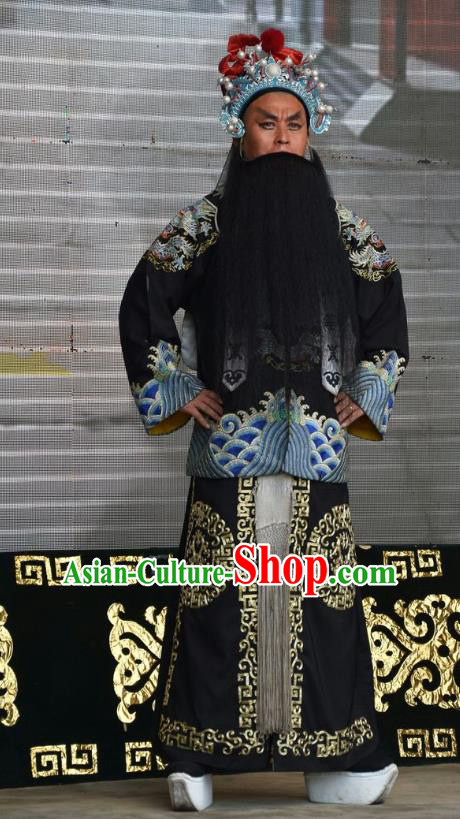 Tu Fu Zhuang Yuan Chinese Shanxi Opera Imperial Bodyguard Apparels Costumes and Headpieces Traditional Jin Opera Wusheng Garment Soldier Clothing